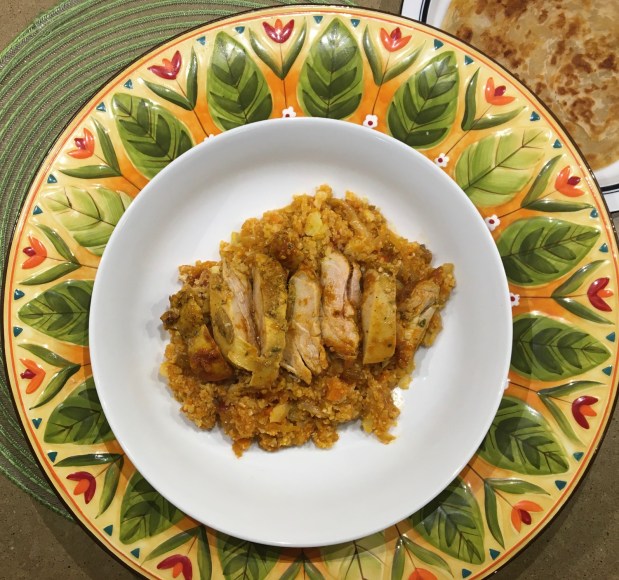 Chicken Curry with Cauliflower “Rice”